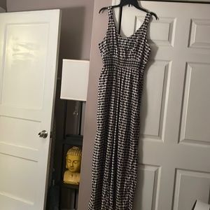 bar III gray purple adjustable strap wide leg jumpsuit with pockets size large